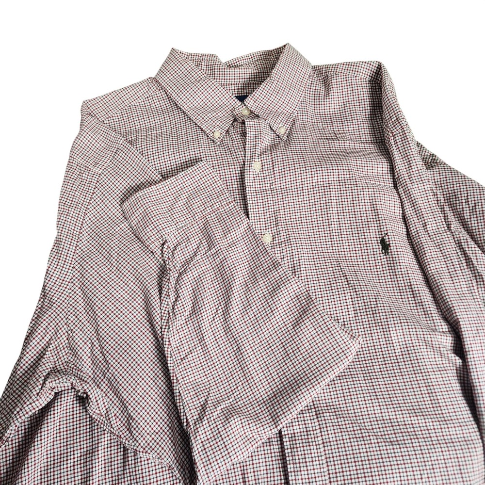 Ralph Lauren Mens 2XLT‎ 2TG6 Gingham Check Button Down Shirt Embroidered Pony
